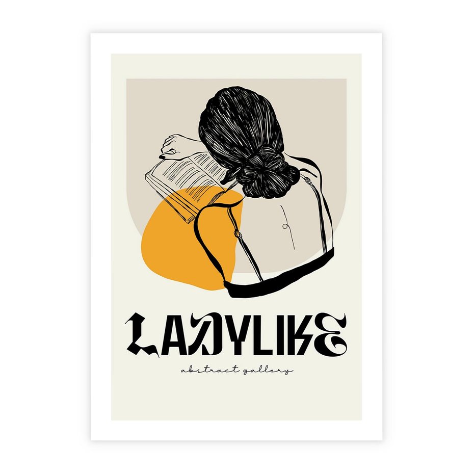 Plakat bez ramy 21x30 - Kobiecość w Literach - grafika, nowoczesność