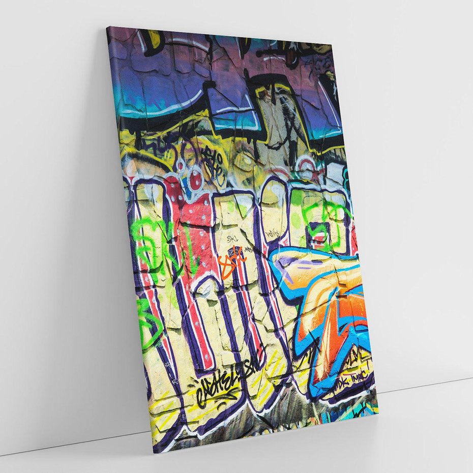 Obraz na płótnie 80x120 - Kolorowy wyraz - graffiti