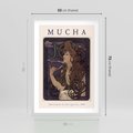 Plakat w ramie 50x70 - Reprodukcja A.Mucha - Mucha, plakat z reprodukcją - rama biała