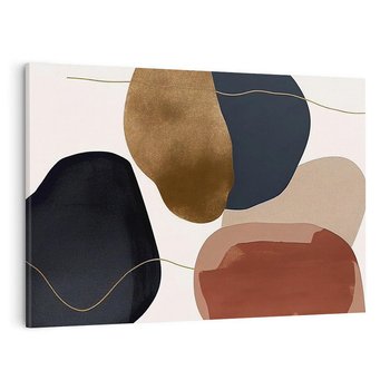 Obraz na płótnie 120x80 - Wibracje uczuć i emocji - nieregularne plamy, czarny