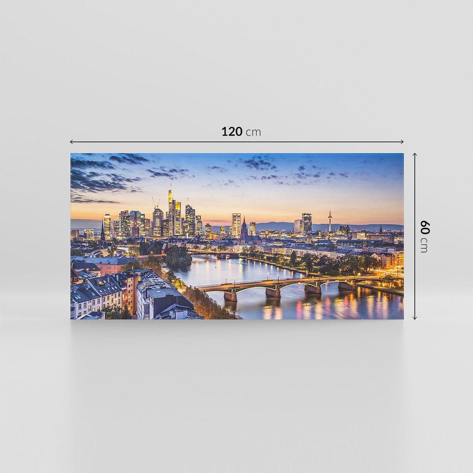 Obraz na płótnie 120x60 - Frankfurt - spotkanie tradycji i nowoczesności - Frankfurt, Niemcy