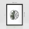 Plakat w ramie 30x40 - Cytrynowe Echo - minimalistyczny plakat, cytryna - rama czarna