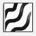 Obraz w ramie 50x50 - Wibracje Plam - abstrakcja, minimalizm - rama czarna