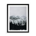 Plakat w ramie 50x70 - Zimowe Uroki Gór - góry ośnieżone, krajobraz górski - rama czarna