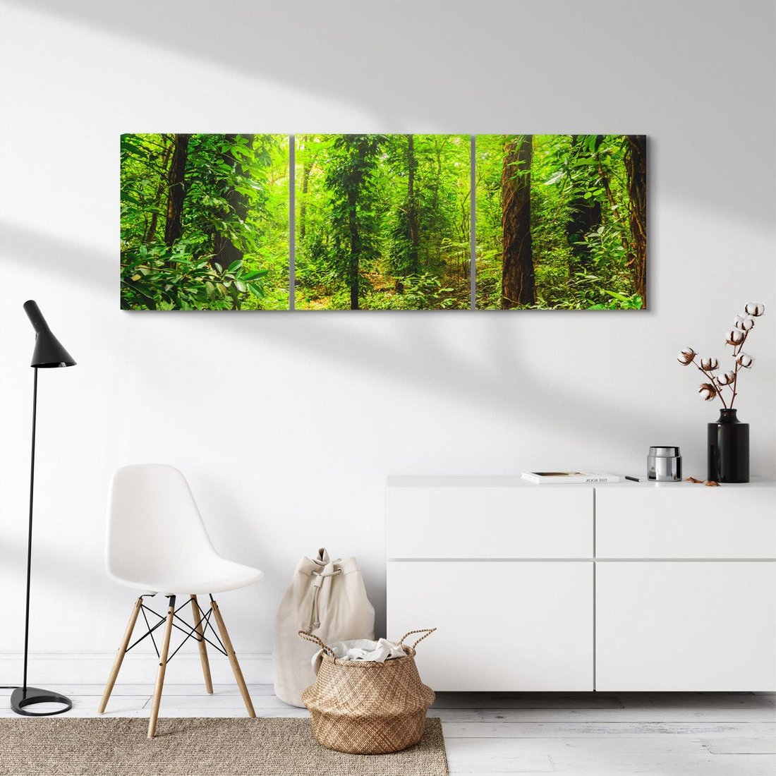 Obraz na płótnie 150x50 - Współistnienie z naturą - drzewa, las