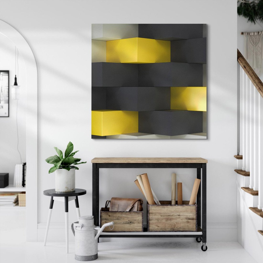 Obraz na płótnie 70x70 - Gry kolorów - abstrakcja, 3d