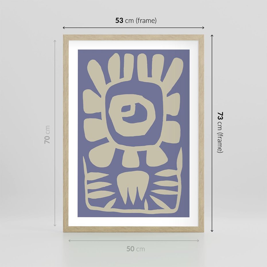 Plakat w ramie 50x70 - Widok Abstrakcyjny - skandynawski styl, plakat - rama drewno