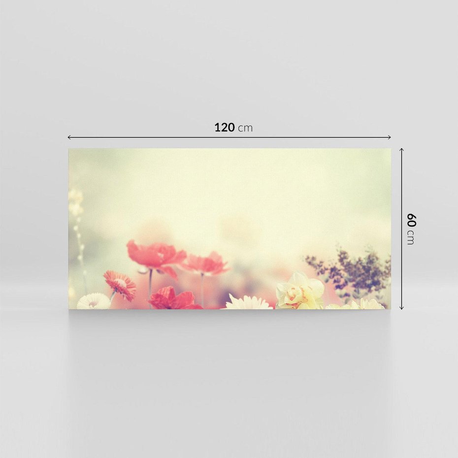 Obraz na płótnie 120x60 - Delikatne kwiaty pastelowe - kwiaty, pastelowe