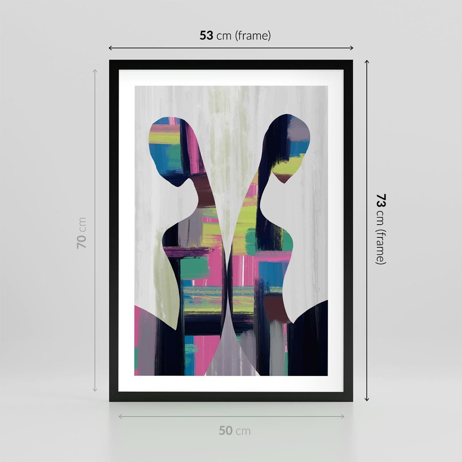 Plakat w ramie 50x70 - Nowa Era - abstrakcyjny plakat, nowoczesna sztuka - rama czarna