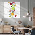 Obraz na płótnie 40x40 - Kulinarne Inspiracje - owoce, woda