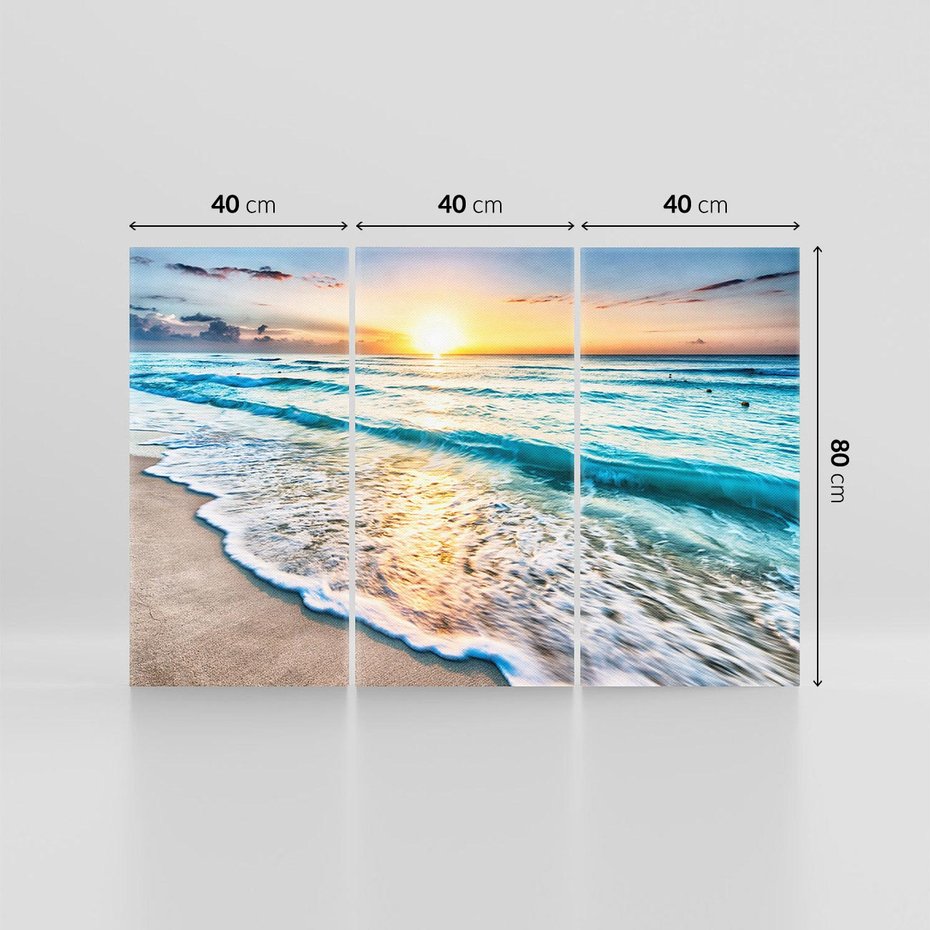 Obraz na płótnie 120x80 - Spokój morza: moment relaksu - plaża, morze