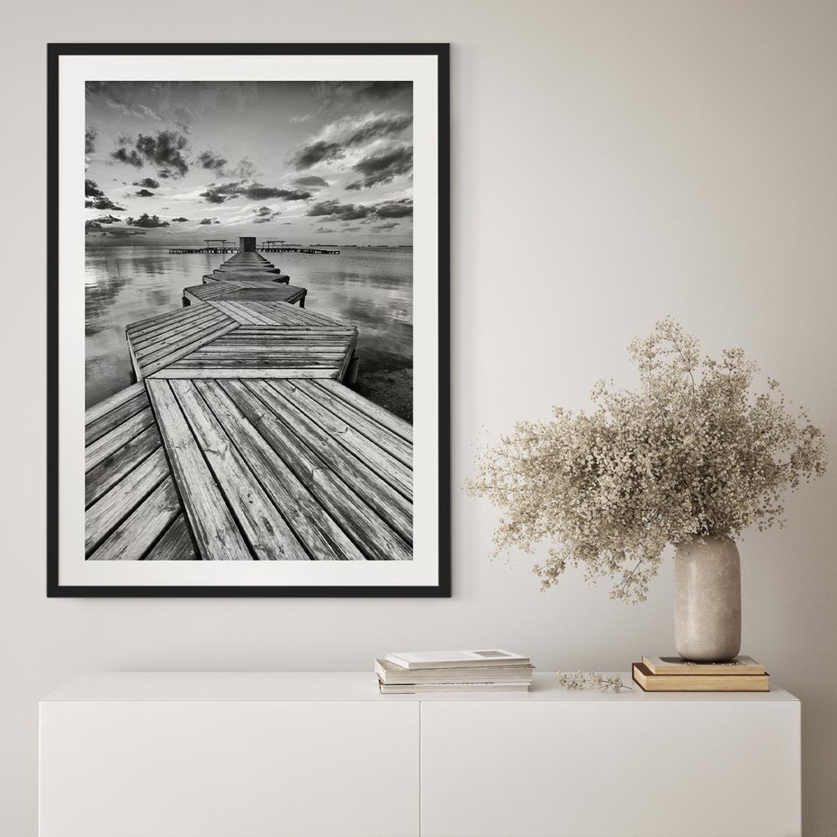 Plakat bez ramy 21x30 - Pomost nad Morzem - pomost, morze