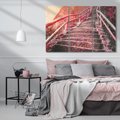 Obraz na płótnie 120x80 - Schody prowadzące do nieznanych ścieżek - schody, ścieżka