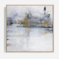 Obraz w ramie 80x80 - Kontrastujące Chaosy - abstrakcja, kontrast - rama drewno