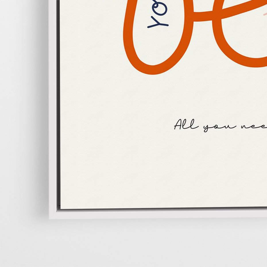 Obraz w ramie 70x100 - Pastelowa Siła Miłości - miłość, love - rama biała