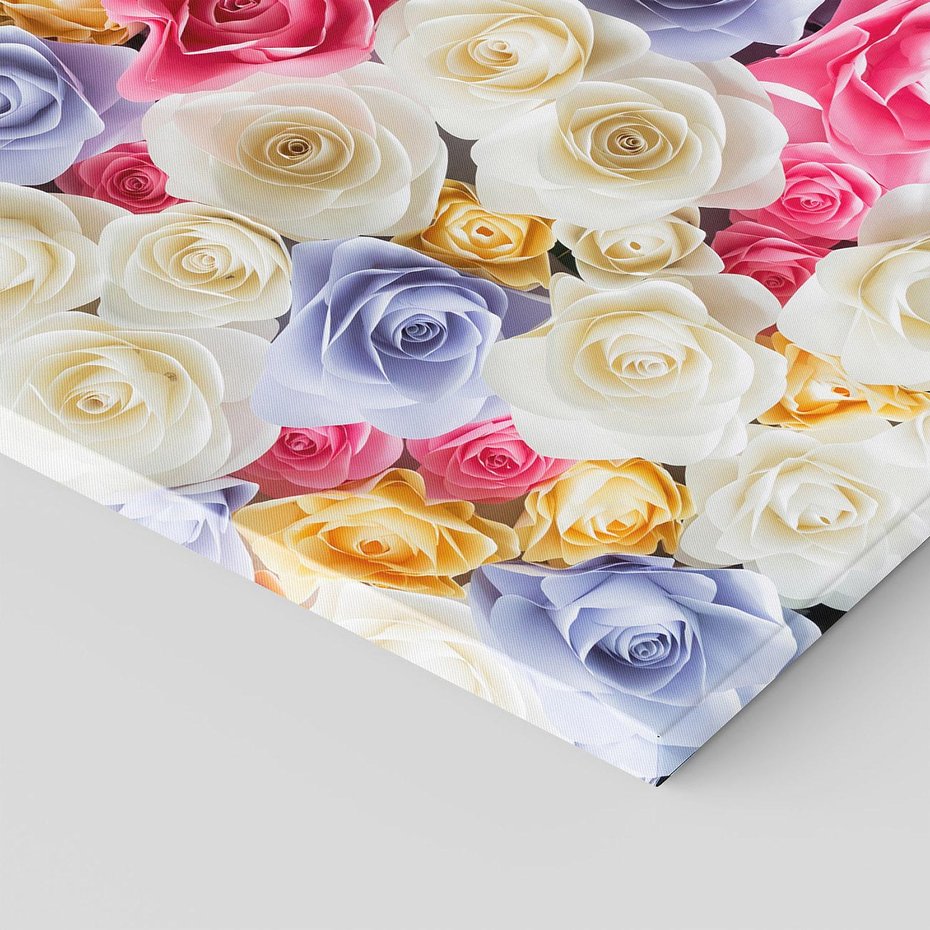 Obraz na płótnie 50x50 - Elegancja w kwiatach - kwiaty, róże