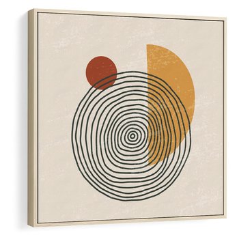 Obraz w ramie 50x50 - Odbicia Wyobraźni - nowoczesna sztuka, minimalizm - rama drewno