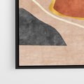 Obraz w ramie 50x50 - Miedziana Ekspresja - abstrakcyjne kształty, plamy - rama czarna