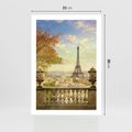 Plakat bez ramy 21x30 - Paryż za Wieżą Eiffla - Paryż, Eiffla
