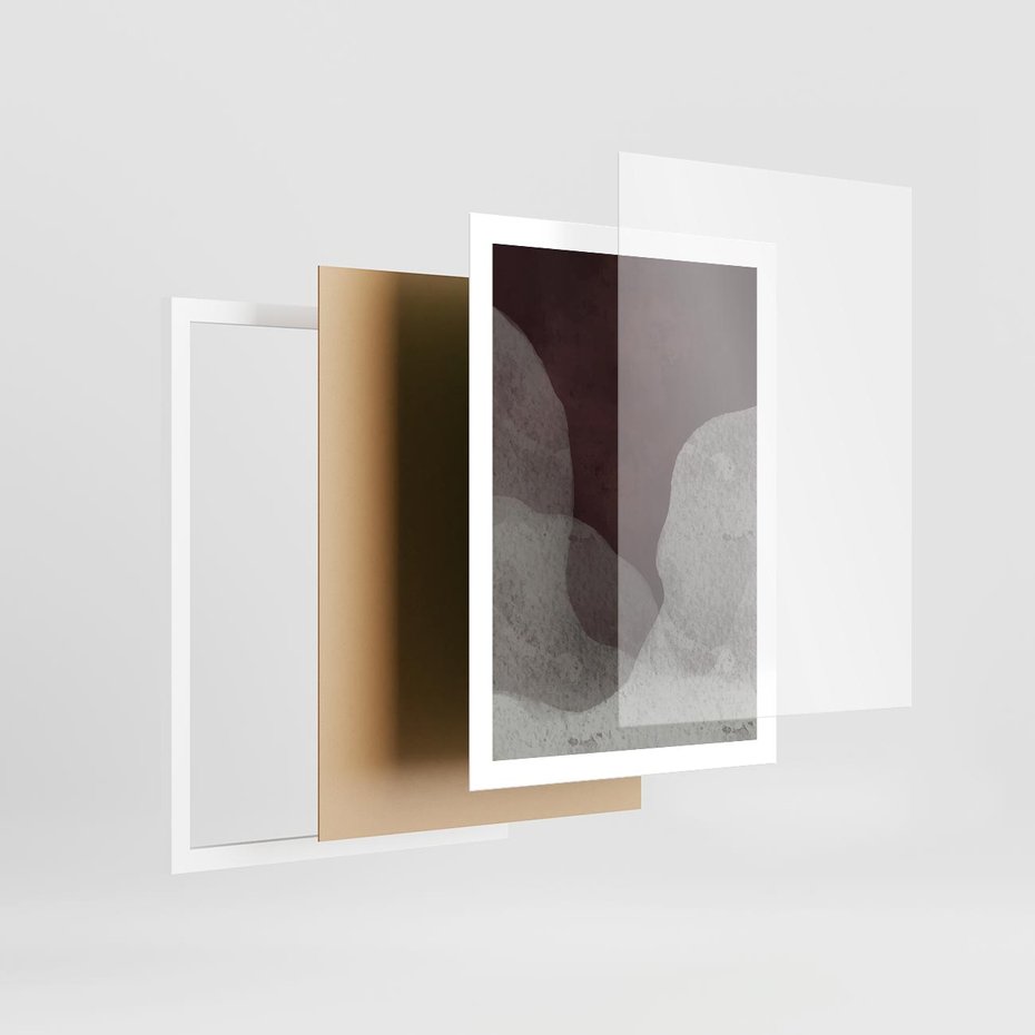 Plakat w ramie 50x70 - Zaklęte Zaburzenia - mroczny plakat, nowoczesne wnętrza - rama biała