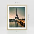 Plakat w ramie 40x50 - Paryski Szczyt - Paryż, wieża - rama drewno