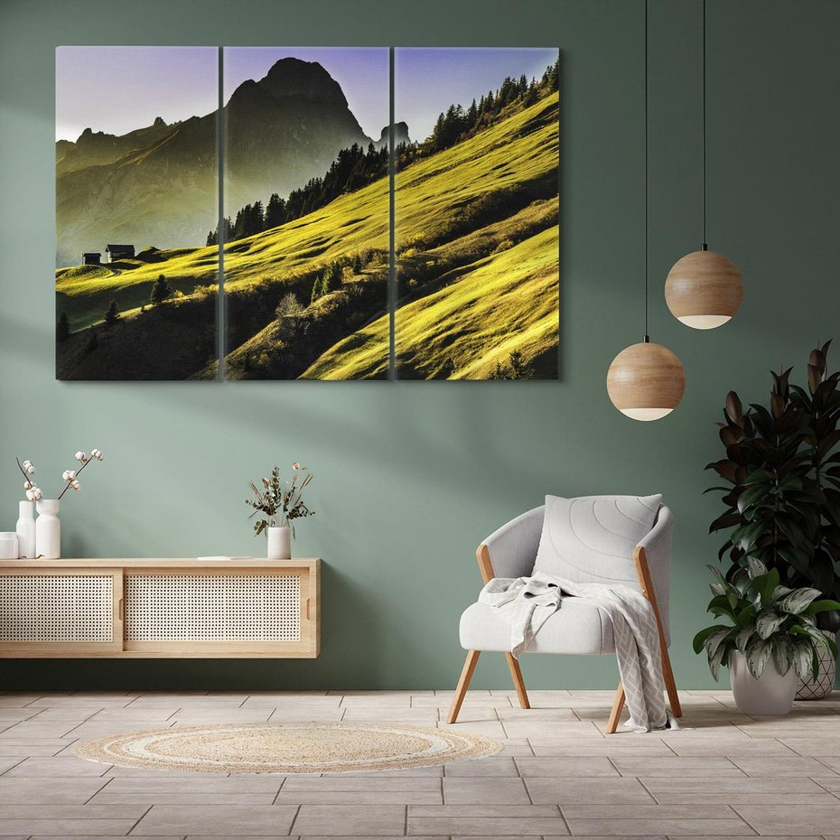 Obraz na płótnie 120x80 - Górski las magia przyrody - góry, las