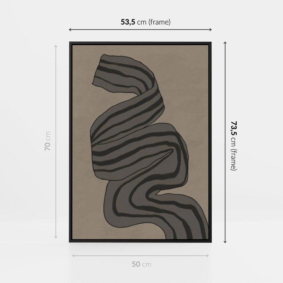 Obraz w ramie 50x70 - Niezwykłe Przesilenia - nowoczesna geometryczna sztuka, loftowe wnętrze - rama czarna