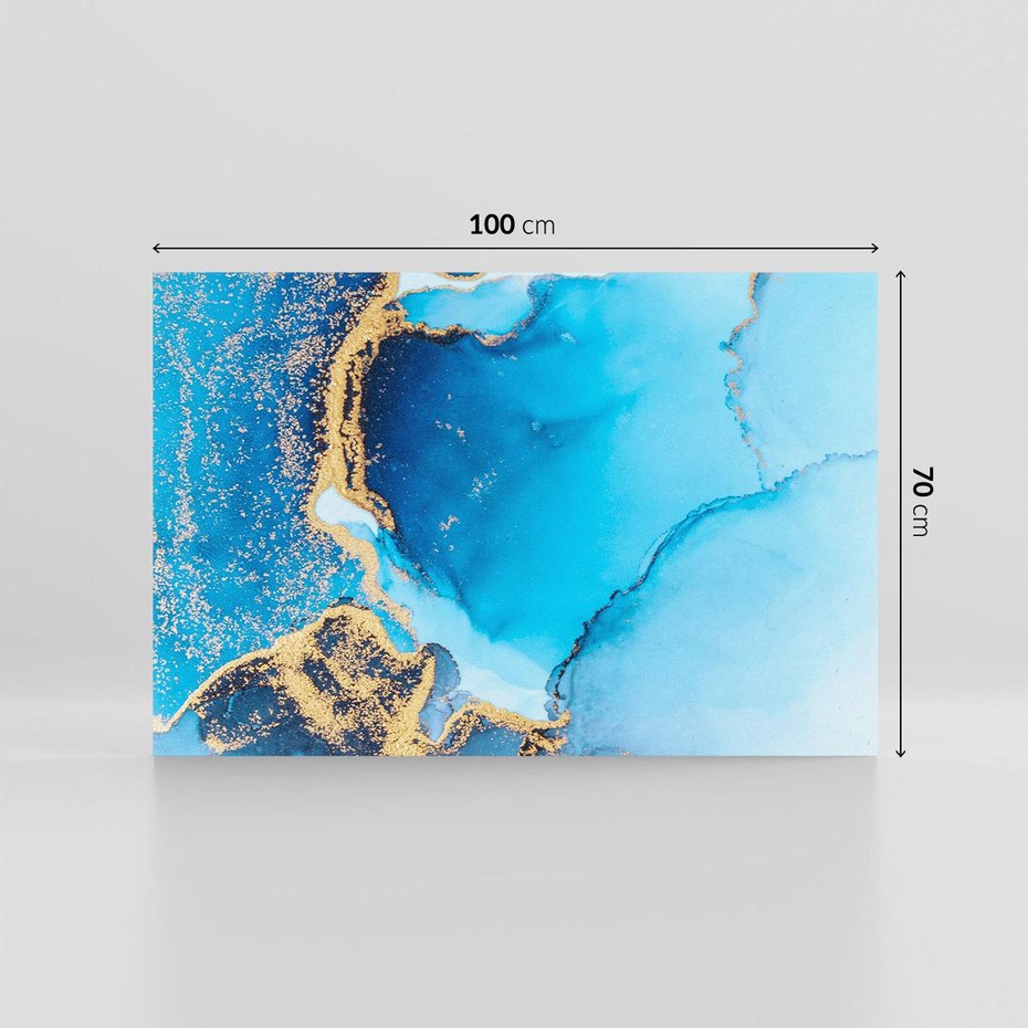 Obraz na płótnie 100x70 - Elegancja i Wyrafinowanie - marmur, złoto