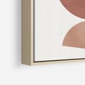 Obraz w ramie 80x120 - Abstrakcyjne Widzenia - abstrakcyjne geometryczne kształty, odcienie brązu i beżu - rama drewno