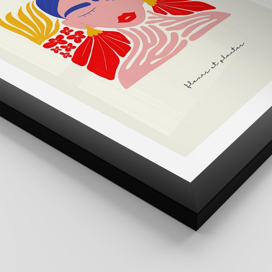 Plakat w ramie 40x50 - Bezgraniczne Rytmy - kobieta, sztuka abstrakcyjna - rama czarna