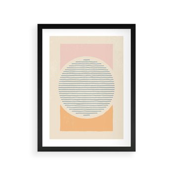 Plakat w ramie 50x70 - Rozbijająca Opowieść - geometryczne kształty, koła - rama czarna