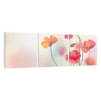 Obraz na płótnie 150x50 - Urok natury - kwiaty, akwarela