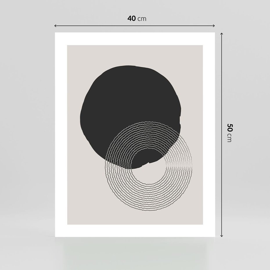 Plakat bez ramy 40x50 - Migotliwa Opowieść - abstrakcyjna kompozycja, okręgi