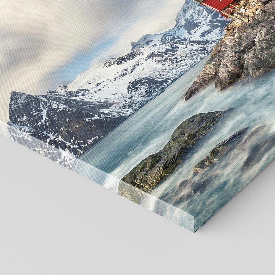 Obraz na płótnie 60x60 - Norweskie jezioro wśród gór - norwegia, jezioro