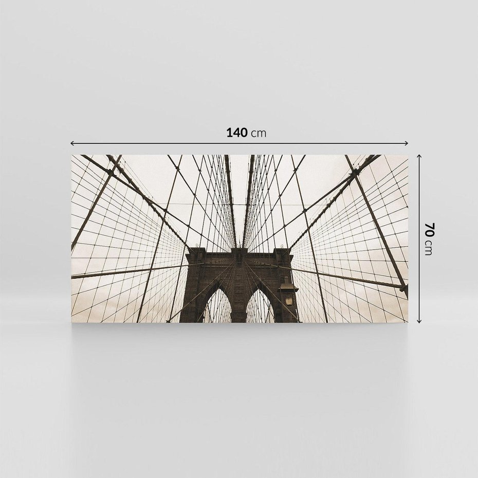 Obraz na płótnie 140x70 - Most z linami pod niebem - USA - most, liny