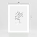 Plakat bez ramy 30x40 - Tajemnicza Harmonia - sztuka one line, monstera