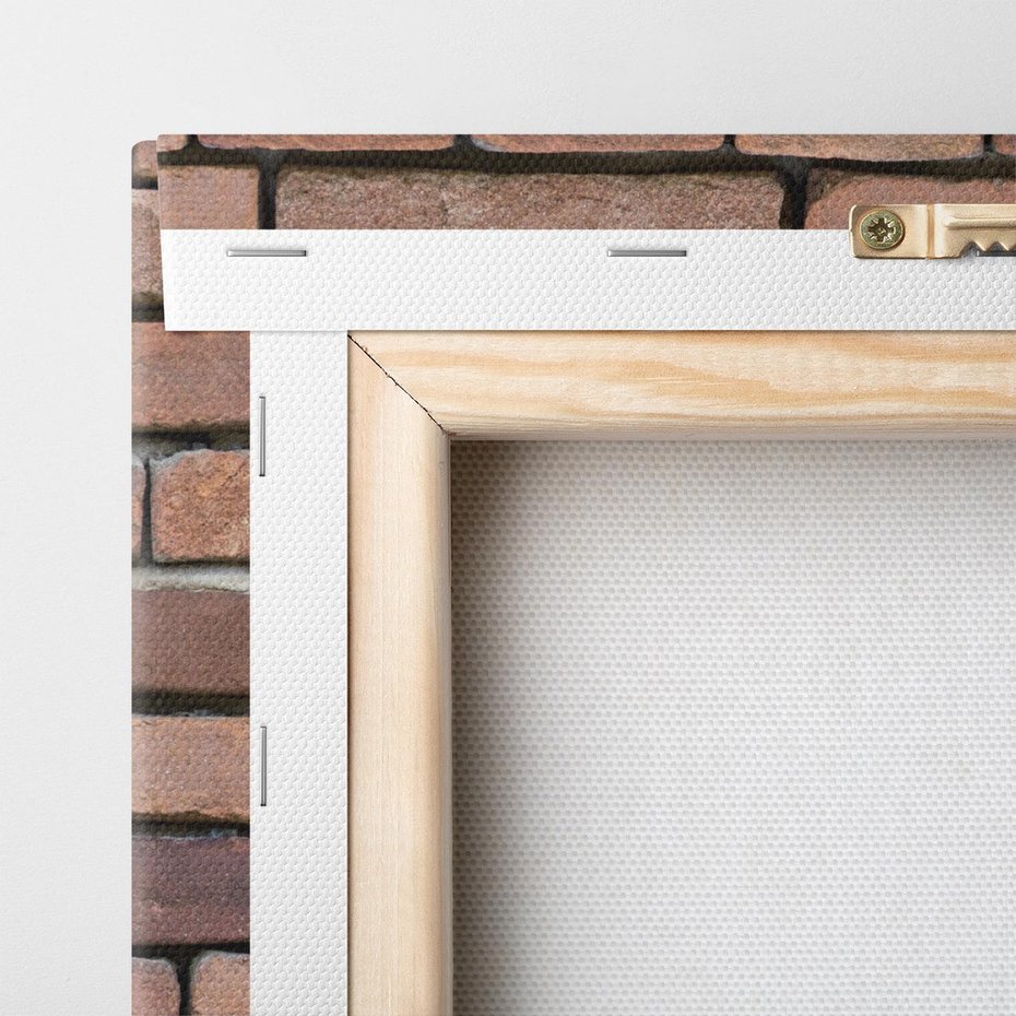 Obraz na płótnie 80x120 - Mur cegieł: industrialny urok - cegły, mur