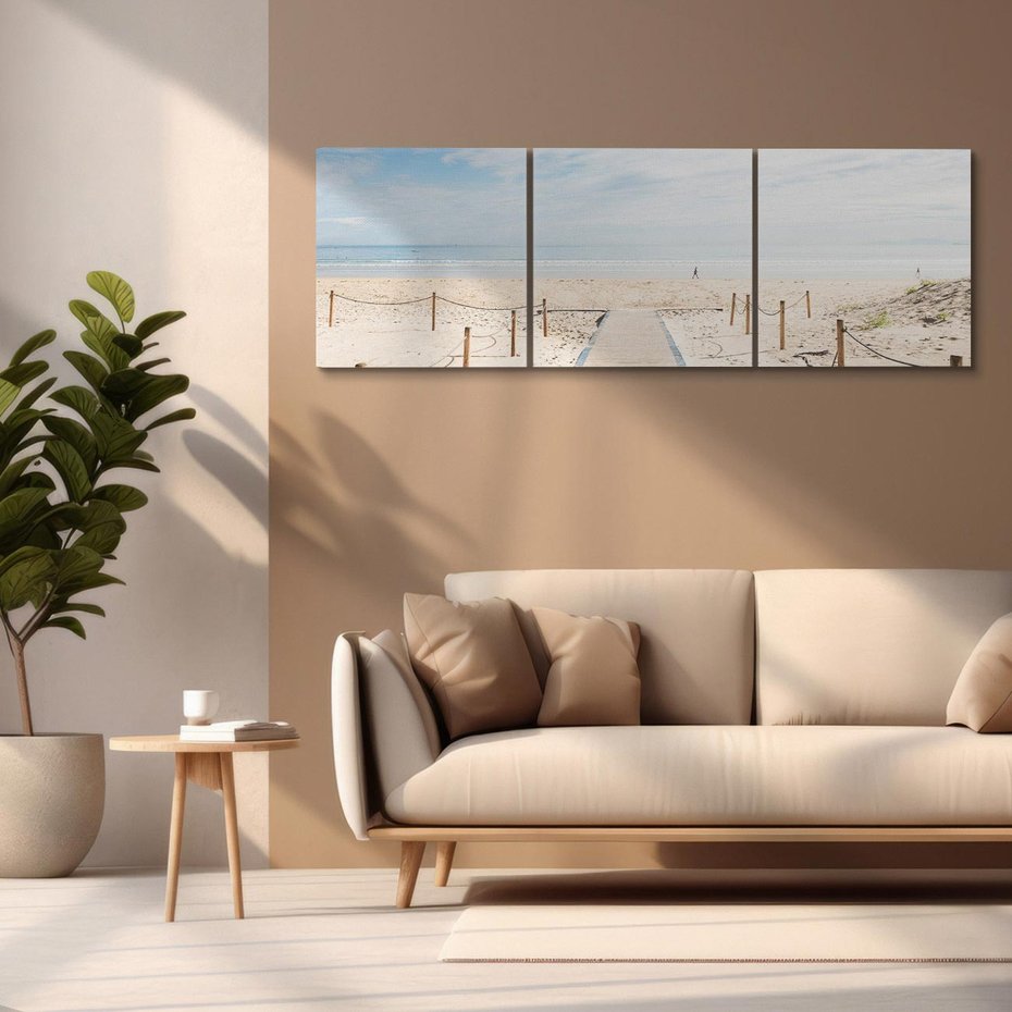 Obraz na płótnie 150x50 - Ścieżka na plaży - plaża, ścieżka