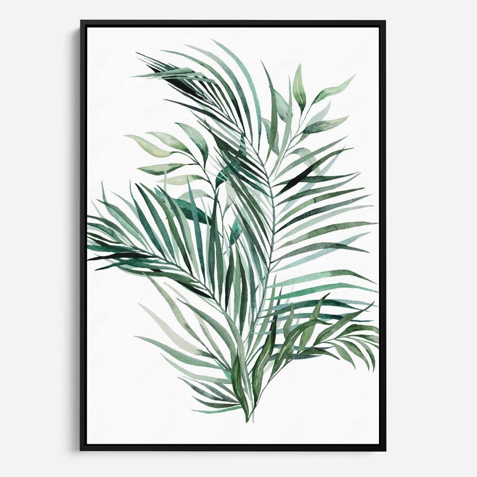 Obraz w ramie 70x100 - Blask Natury - złote, liście - rama czarna