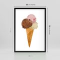 Plakat w ramie 50x70 - Slodki Raj Lodziarni - lody, deser - rama czarna