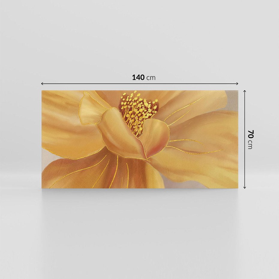 Obraz na płótnie 140x70 - Kwiaty malowane olejem - eksplozja kolorów - kwiaty, malowane