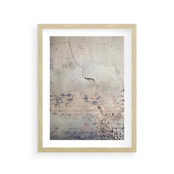 Plakat w ramie 40x50 - Surowość ściany z betonu - ściana, beton - rama drewno