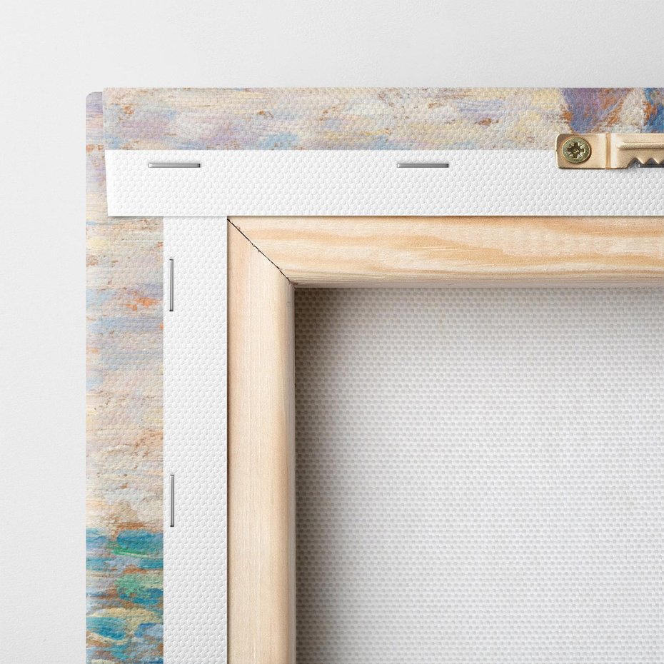 Obraz na płótnie 120x80 - "Dwie Żaglówki w Grandcamp" (1885) Georges Seurat - Reprodukcja - reprodukcja, obraz na płótnie