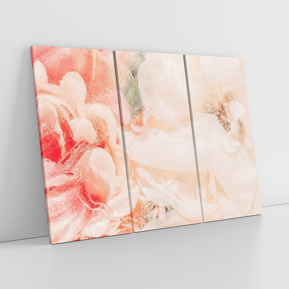 Obraz na płótnie 120x80 - Kwiatowe hafty marzeń - abstrakcja przypominająca kwiaty, róże