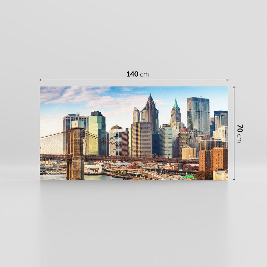 Obraz na płótnie 140x70 - Manhattan o zmroku - Nowy Jork, Manhattan