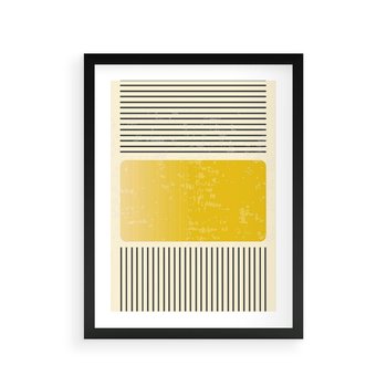 Plakat w ramie 40x50 - Geometryczna Harmonia - geometria, nowoczesny plakat - rama czarna