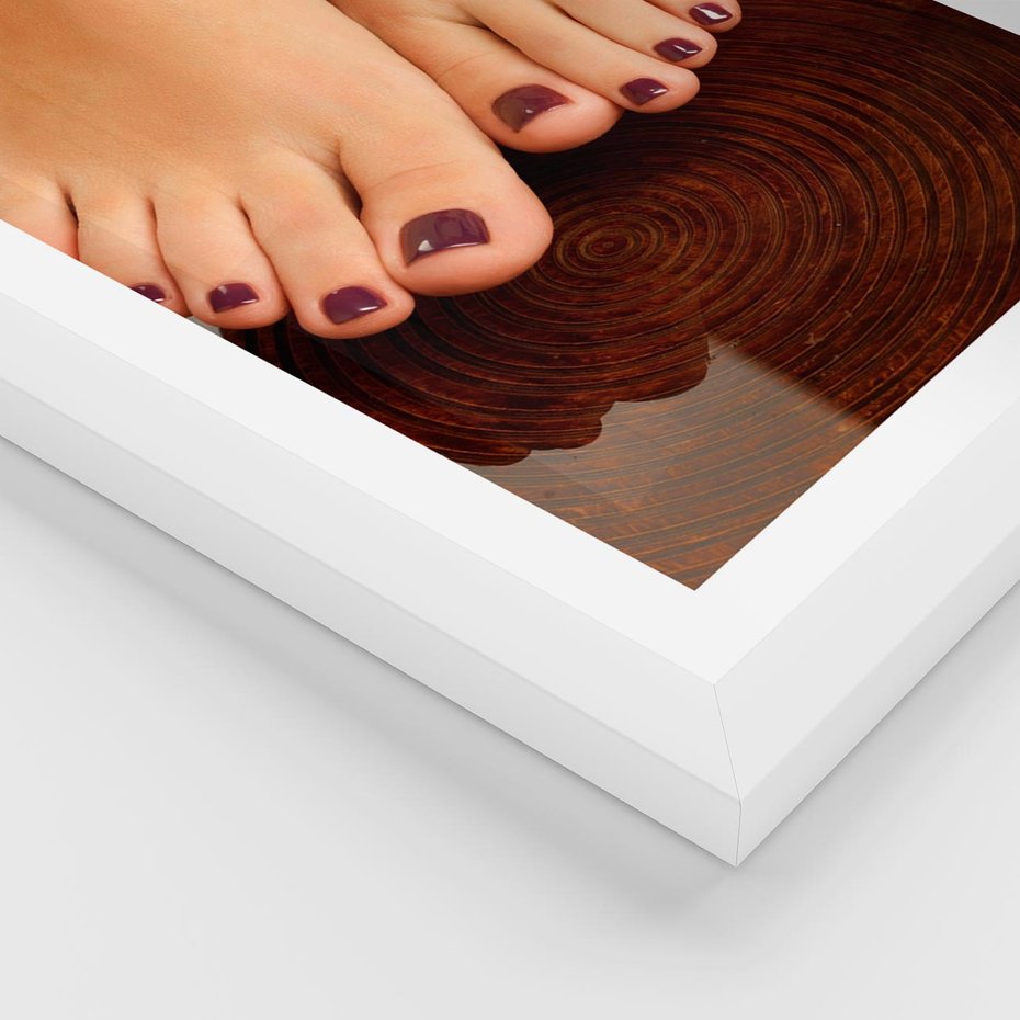 Plakat w ramie 40x50 - Manicure i Pedicure - manicure, pedicure - rama biała