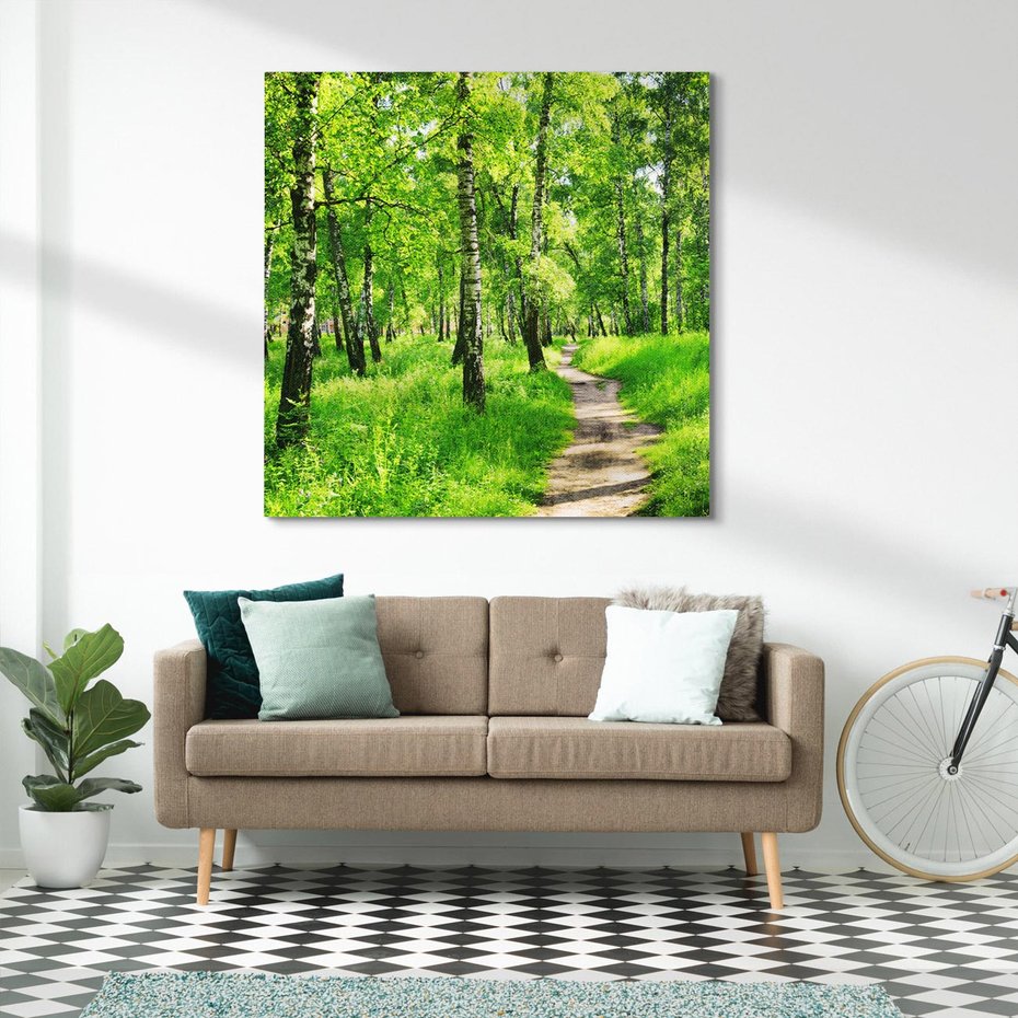 Obraz na płótnie 60x60 - odkryj piękno drzew - las, drzewa