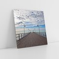 Obraz na płótnie 40x40 - Molo nad Bałtykiem w Gdyni - molo, Gdynia