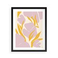 Plakat w ramie 40x50 - Migocące Wibracje - abstrakcyjne kwiaty, pastelowe kolory - rama czarna